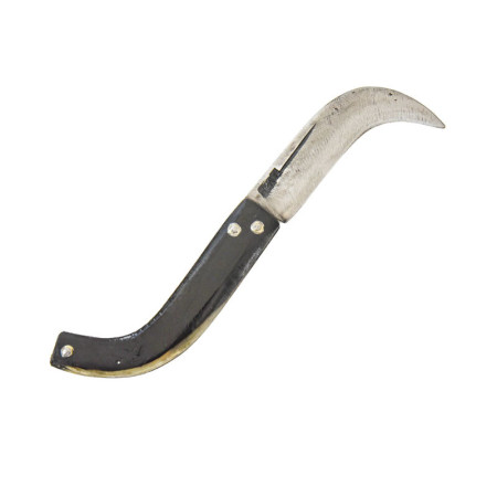 Tapan Ters Aşı Bıçağı 20-22 cm Koç Boynuzu Kara Çelik Siyah