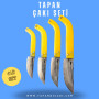 Tapan 4'lü Çakı Seti 26-23-19-17 cm Kara Çelik Sarı
