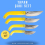 Tapan 4'lü Çakı Seti 26-23-19-17 cm Kara Çelik Sarı