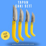 Tapan 4'lü Çakı Seti 26-23-19-17 cm Kara Çelik Sarı