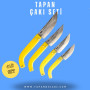 Tapan 4'lü Çakı Seti 26-23-19-17 cm Kara Çelik Sarı