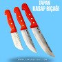 Tapan Kasap Bıçağı Seti 3 ü Dövme Çelik