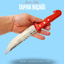 Tapan Kasap Bıçağı 29 cm Dövme Çelik Kırmızı