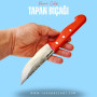 Tapan Kasap Bıçağı 25  cm Dövme Çelik Kırmızı