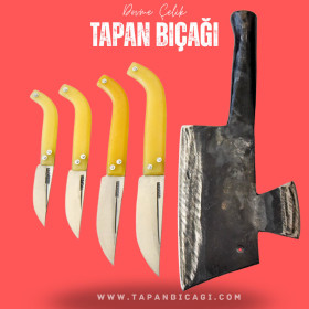 Tapan Kasap Paslanmaz Çoban Çakı ve Satırı Seti 5 Parça