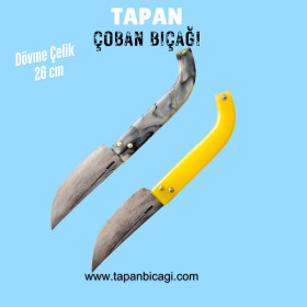 Tapan Av & Çoban Bıçağı 26 cm Kara Çelik 2 Parça
