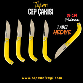 Tapan Cep Çakısı 19 cm Paslanmaz 5 Adet