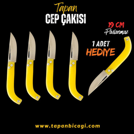 Tapan Cep Çakısı 19 cm Paslanmaz 5 Adet