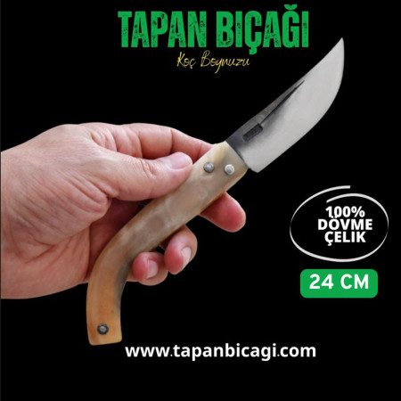 Tapan Bıçağı 24 cm Koç Boynuzu Yay Çeliği