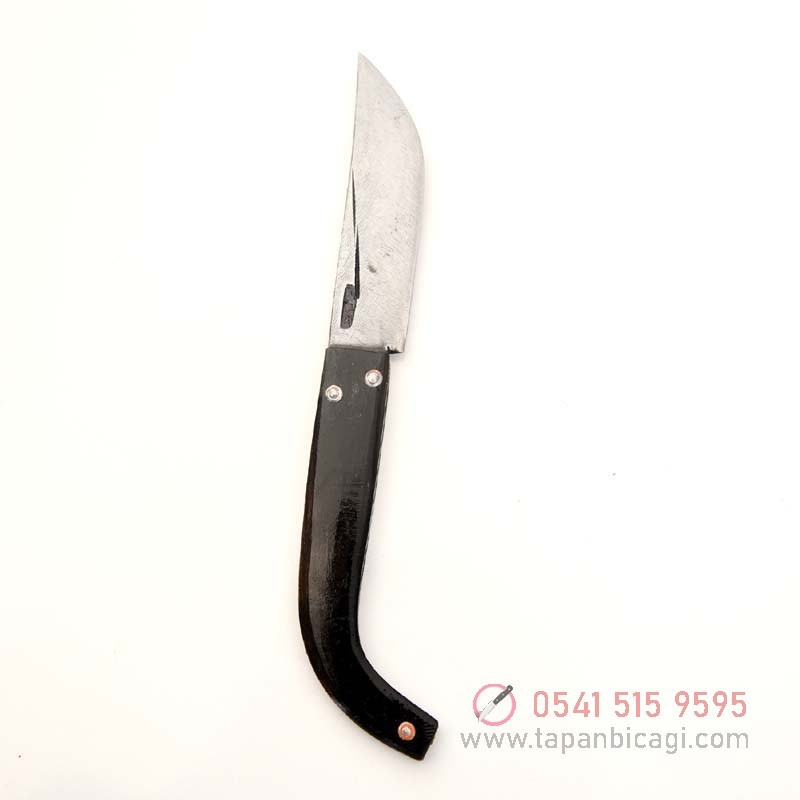 Tapan Av & Çoban Bıçağı Teke Boynuzu Kara Çelik 23,5 cm C10,5 - S13 cm Siyah