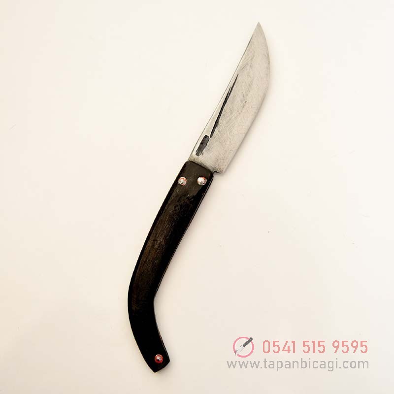 Tapan Av & Çoban Bıçağı Teke Boynuzu Kara Çelik 23,5 cm C10,5 - S13 cm Siyah