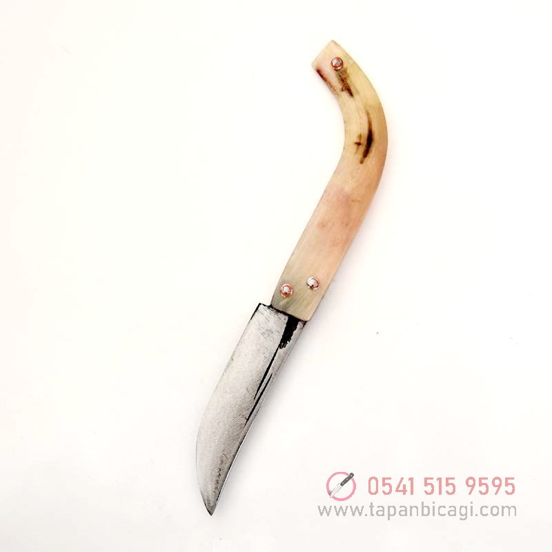 Tapan Av & Çoban Bıçağı Koç Boynuzu Kara Çelik 20 cm C8,5 - S11,5 cm Sarı