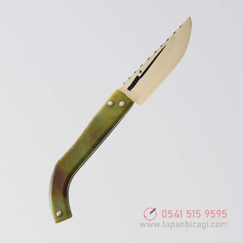 Tapan Av & Kamp Bıçağı 22 cm Yay Çeliği Yeşil Kahve N2