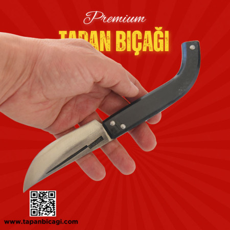 Tapan Av & Çoban Bıçağı 23 cm Yay Çeliği Premium Siyah