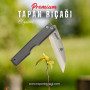 Tapan Aşı & Kamp Bıçağı 21 cm Yay Çeliği Premium Koyu Gri